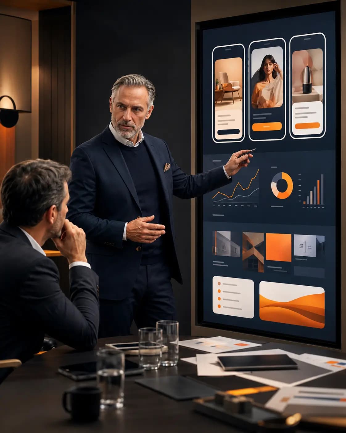 Expert Buzz-Expert présentant une stratégie de campagne mobile